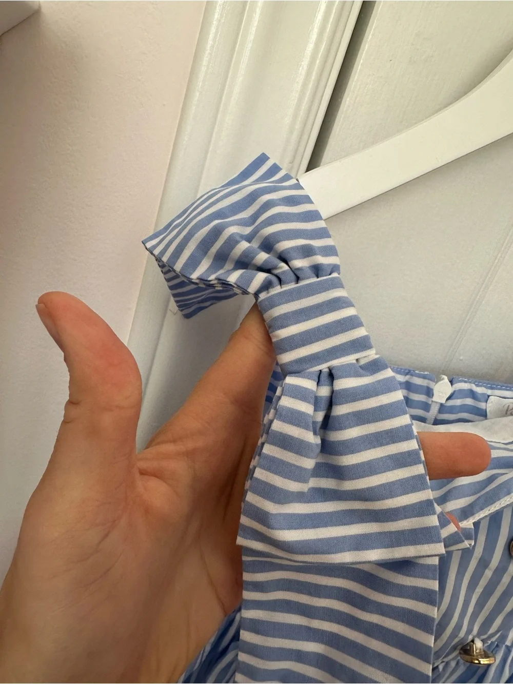 Patachou 2t Girls' Blue & White Striped Bow-Shoulder Sundress - Picture 2 of 3